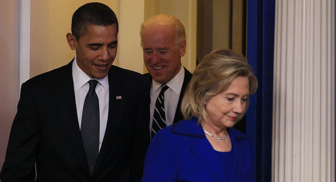 Biden, Obama y Clinton