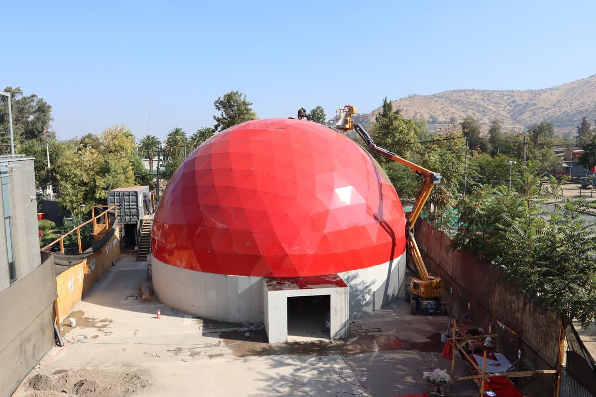 Construcción del Planetario de Huechuraba