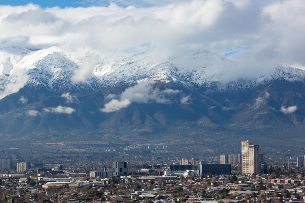 Cordillera de Los Andes este viernes 14 de junio.