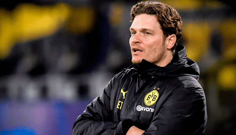Edin Terzic ex técnico del Borussia Dortmund.