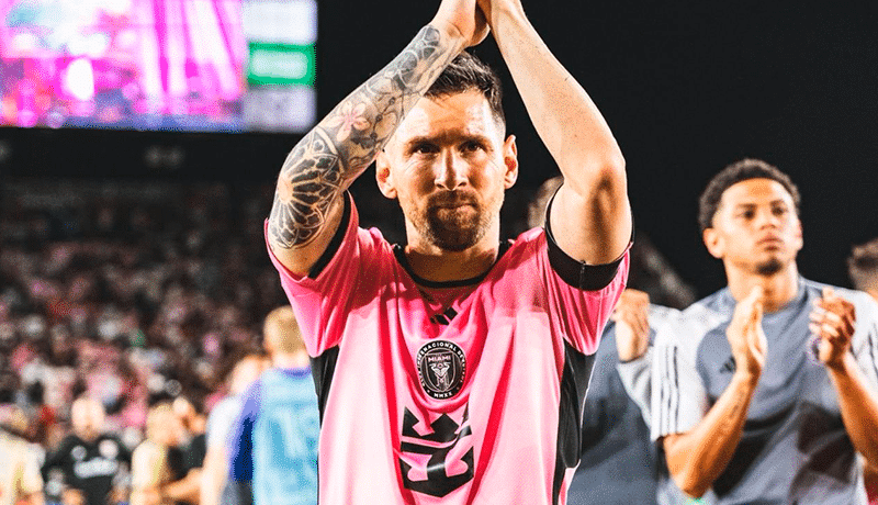 Lionel Messi con la camiseta del Inter Miami.