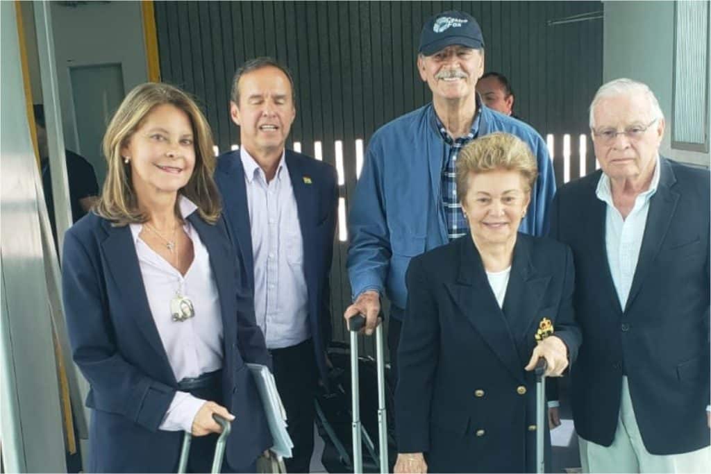 Parte de la delegación que viaja a Venezuela